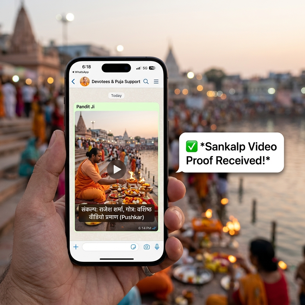 WhatsApp पर भेजा गया सेवा प्रमाण